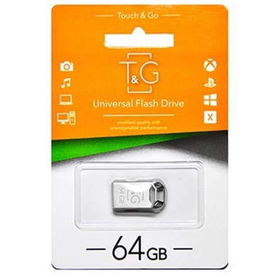 Флеш-драйв USB Flash Drive T&G 110 Metal Series 64GB Серебряный