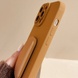 Силиконовый чехол с держателем для Apple iPhone 13 Pro Max (6.7") Коричневый