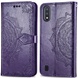 Шкіряний чохол (книжка) Art Case з візитницею для Samsung Galaxy A01, Фіолетовий