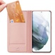 Чехол-книжка Dux Ducis с карманом для визиток для Samsung Galaxy S21 FE Rose Gold