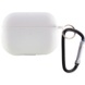 Силіконовий футляр New з карабіном для навушників Airpods Pro, Білий / White