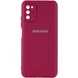 Чехол Silicone Cover My Color Full Camera (A) для Samsung Galaxy A03s Бордовый / Marsala