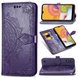 Кожаный чехол (книжка) Art Case с визитницей для Samsung Galaxy A01 Фиолетовый