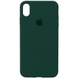 Чехол Silicone Case Full Protective (AA) для Apple iPhone X (5.8") / XS (5.8") Зеленый / Forest green