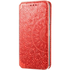 Кожаный чехол книжка GETMAN Mandala (PU) для Samsung Galaxy A02 Красный