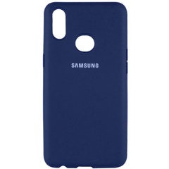 Чехол Silicone Cover Full Protective (AA) для Samsung Galaxy A10s Темно-синий / Midnight blue