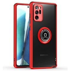 TPU+PC чехол Deen ColorEdgingRing for Magnet для Samsung Galaxy Note 20 Ultra Красный