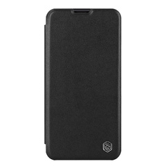 Кожаный чехол (книжка) Nillkin Qin Pro Plain Camshield для Apple iPhone 14 Plus (6.7") Черный