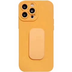 Силиконовый чехол с держателем для Apple iPhone 13 Pro Max (6.7") Оранжевый