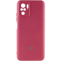 Чехол Silicone Cover My Color Full Camera (A) для Xiaomi Redmi Note 10 / Note 10s Бордовый / Marsala