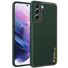 Шкіряний чохол Xshield для Samsung Galaxy S21 FE, Зелений / Army green