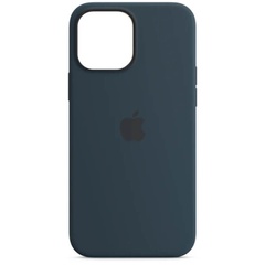 Чехол Silicone case (AAA) full with Magsafe для Apple iPhone 13 (6.1") Синий / Abyss Blue