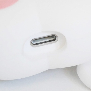 Силиконовый футляр Paw для наушников AirPods + кольцо Белый