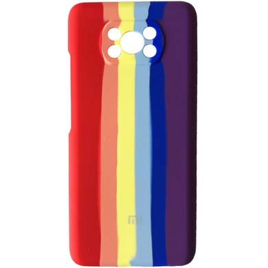 Чохол Silicone Cover Full Rainbow для Xiaomi Poco X3 NFC / Poco X3 Pro, Червоний / Фіолетовий