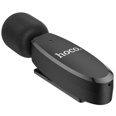 Петличный беспроводной микрофон Hoco L15 Crystal Type-C Black
