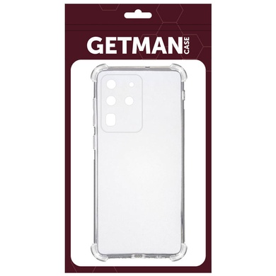 TPU чохол GETMAN Ease logo посилені кути для Samsung Galaxy S20 Ultra, Безбарвний (прозорий)