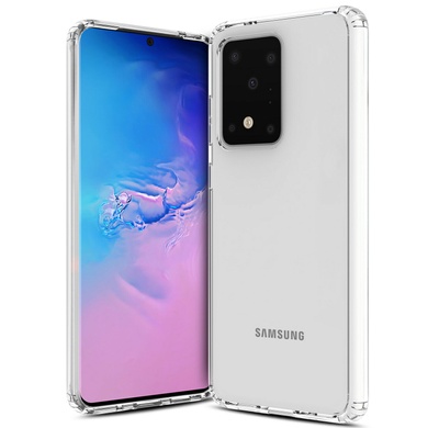 TPU чохол GETMAN Transparent 1,0 mm для Samsung Galaxy S20 Ultra, Безбарвний (прозорий)