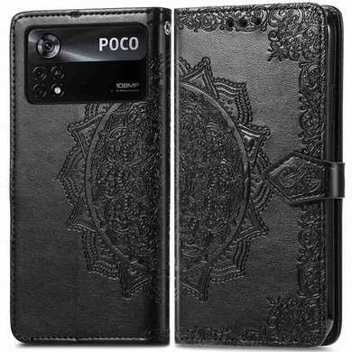 Кожаный чехол (книжка) Art Case с визитницей для Xiaomi Poco X4 Pro 5G Черный