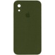 Чехол Silicone Case Square Full Camera Protective (AA) для Apple iPhone XR (6.1") Зеленый / Dark Olive